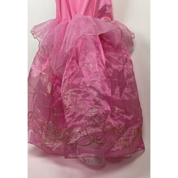 Disney Store PRINCESS Aurora Costume Dress Sleeping Beauty Pink Gold7/8 7 8